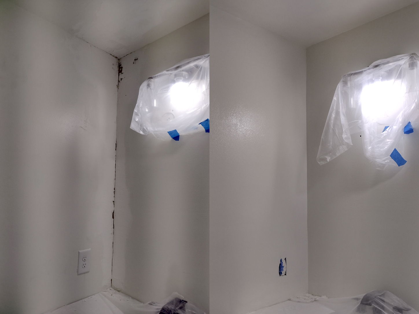 Before and after general contractor repair work