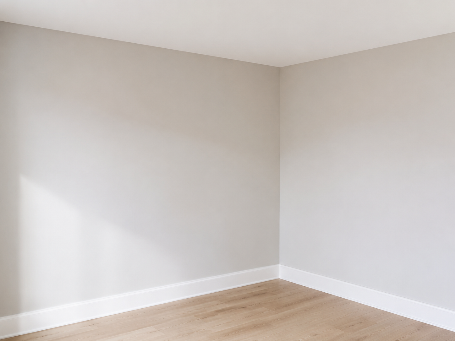 Smooth finished interior wall after drywall repair
